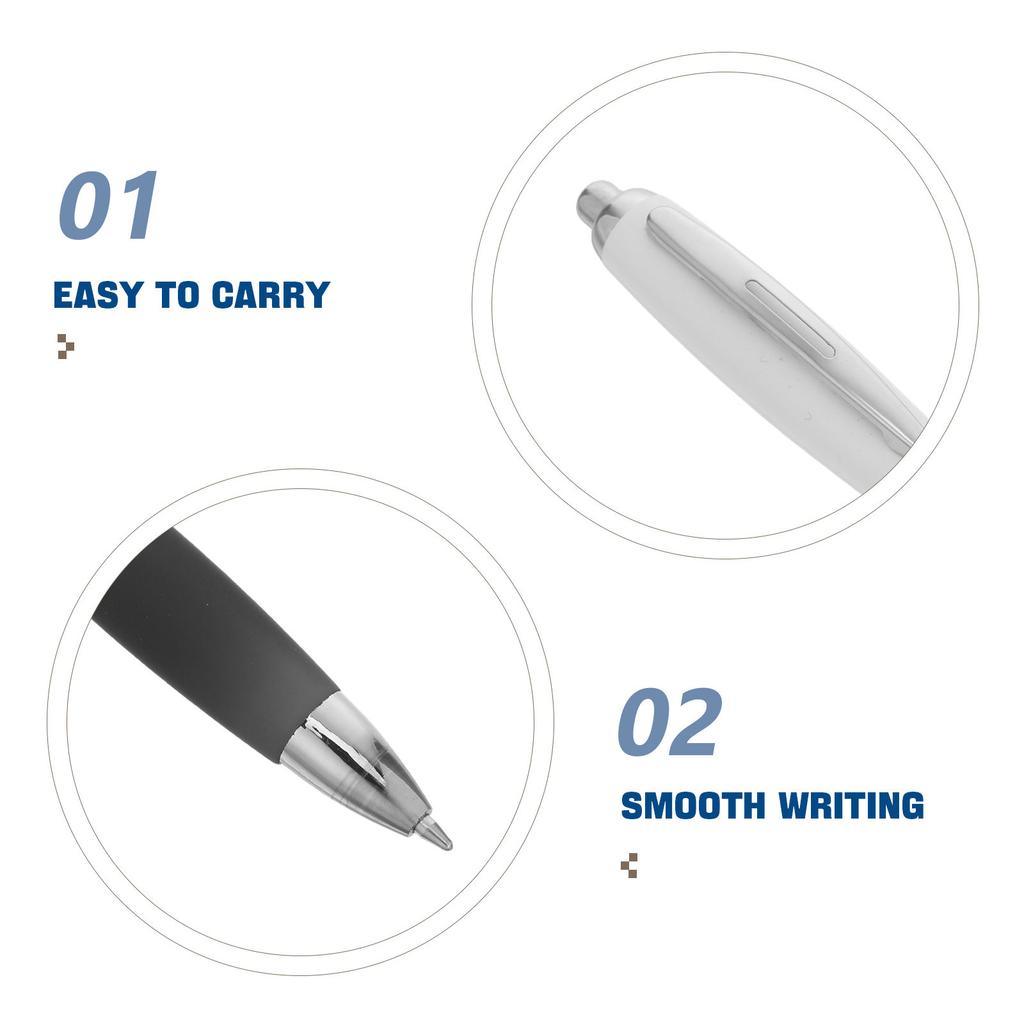 12Pcs Black Ink Retractable Ballpoint Pens Smooth Writing 1.0mm Medium Point Comfortable Grip for Office School Note Taking