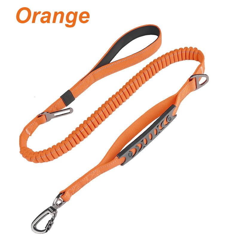 Nylon reflective multi-functional retractable Reflective Shock Absorbing Pet Running Training Large Dog Leash Car safety buckle