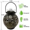 Garten Solarlampe für Außen Eisenkunst Hängelampe Hohl LED Landschaftsleuchte Gartendekoration Projektionslicht Wasserdicht