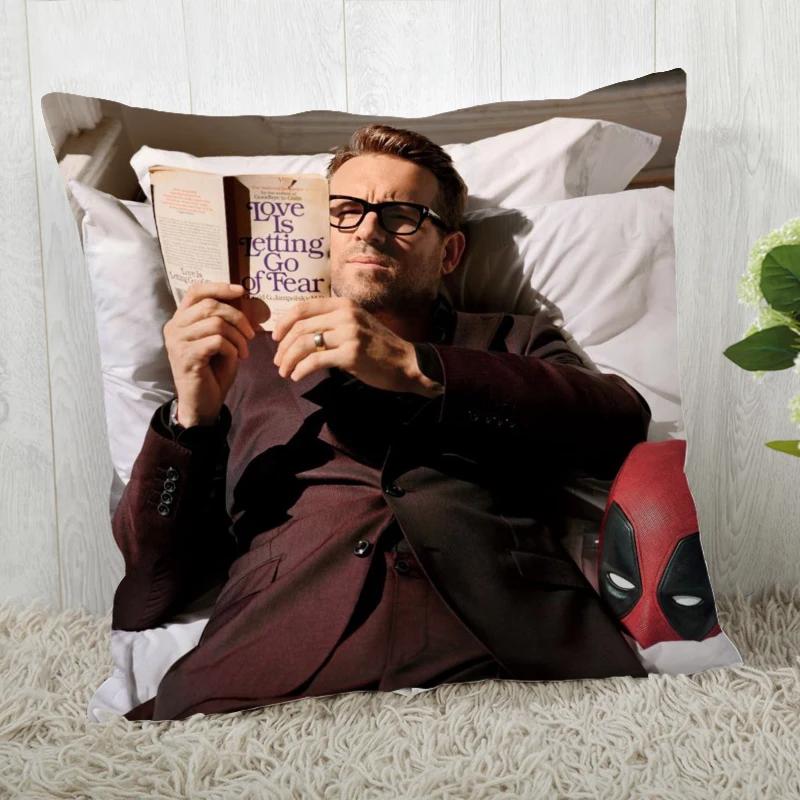 High Quality Custom Decorative Pillowcase Ryan Reynolds Square Zippered Pillow Cover 35x35cm 45x45cm