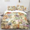 Money Print Duvet Cover King/Queen Size,Dollar Bills With The Portrait Of Ben Franklin,Decorative 2/3Pcs Polyester Bedding Set
