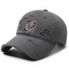 Ripped Patch Soft Top Big Brim Baseball Cap Fashion Casual Shade Cap Men And Women