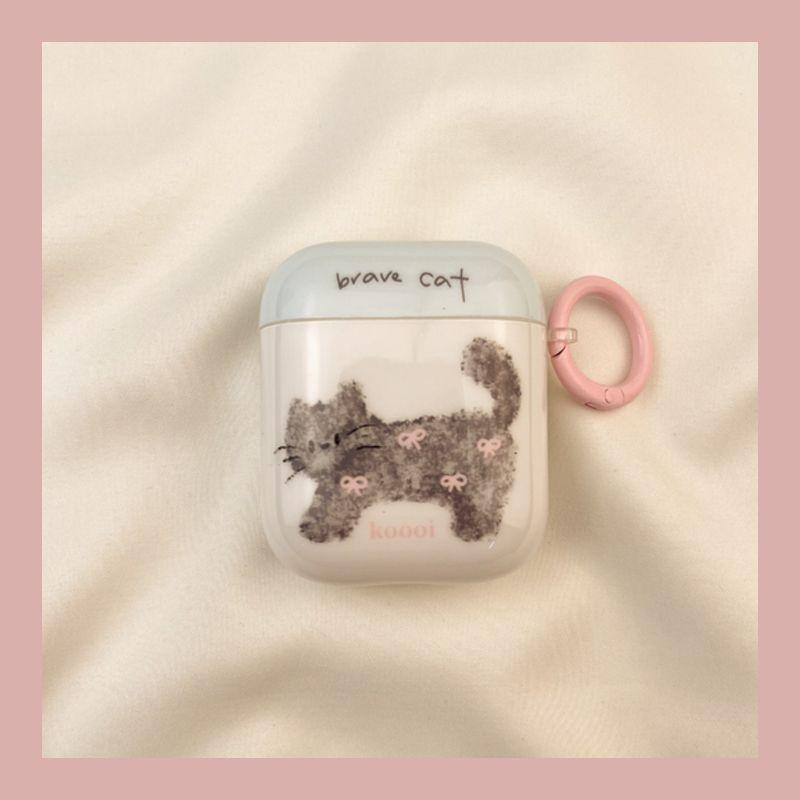

Чехол для Airpod3 для Apple Pro Чехол для наушников Второе поколение Беспроводной Bluetooth 1 Третье поколение Aipods2 Поколение Airpodpro Четвертое поколение AirPods 4 [Young Adult Bows cat] send Hook