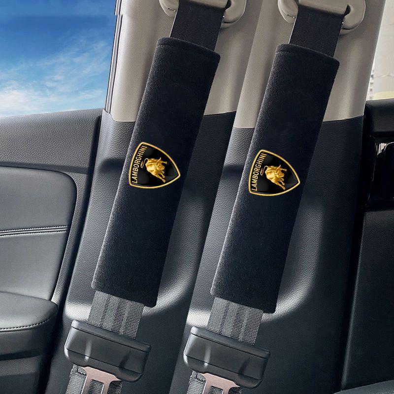 Car Seat Belt Safety Belt Shoulder Cover Breathable Protection Seat Belt Pads For Lamborghini Urus Huracan Aventador Premium