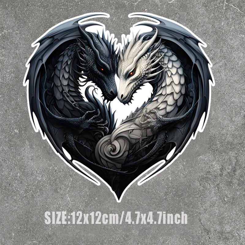 

Cool Dragon Sticker Наклейки на бампер автомобіля Наклейки на вікно для автомобіля Вантажівка Ван Модні наклейки Наклейки з вінілового матеріалу чорний