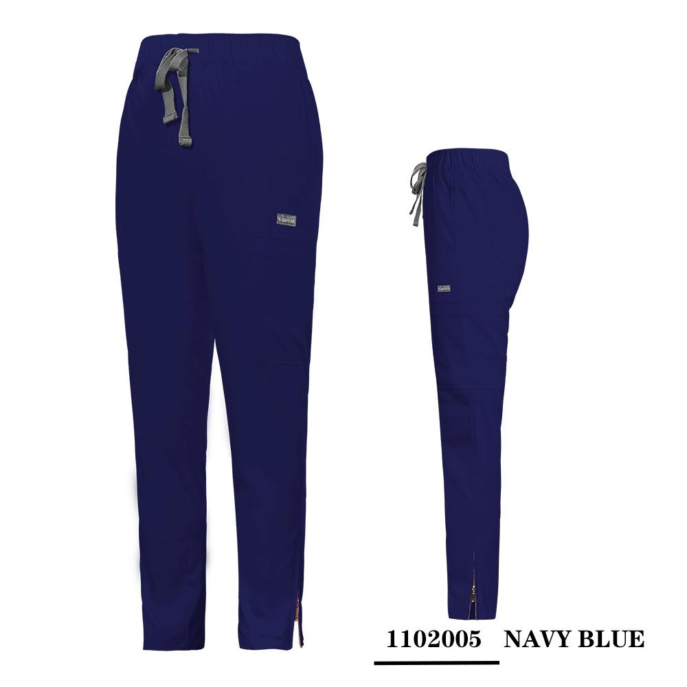 

Брюки с высокой талией на молнии Униформа Аксессуары для медсестер Салон красоты Работа для врачей Медицинские халаты Xs темно-синий