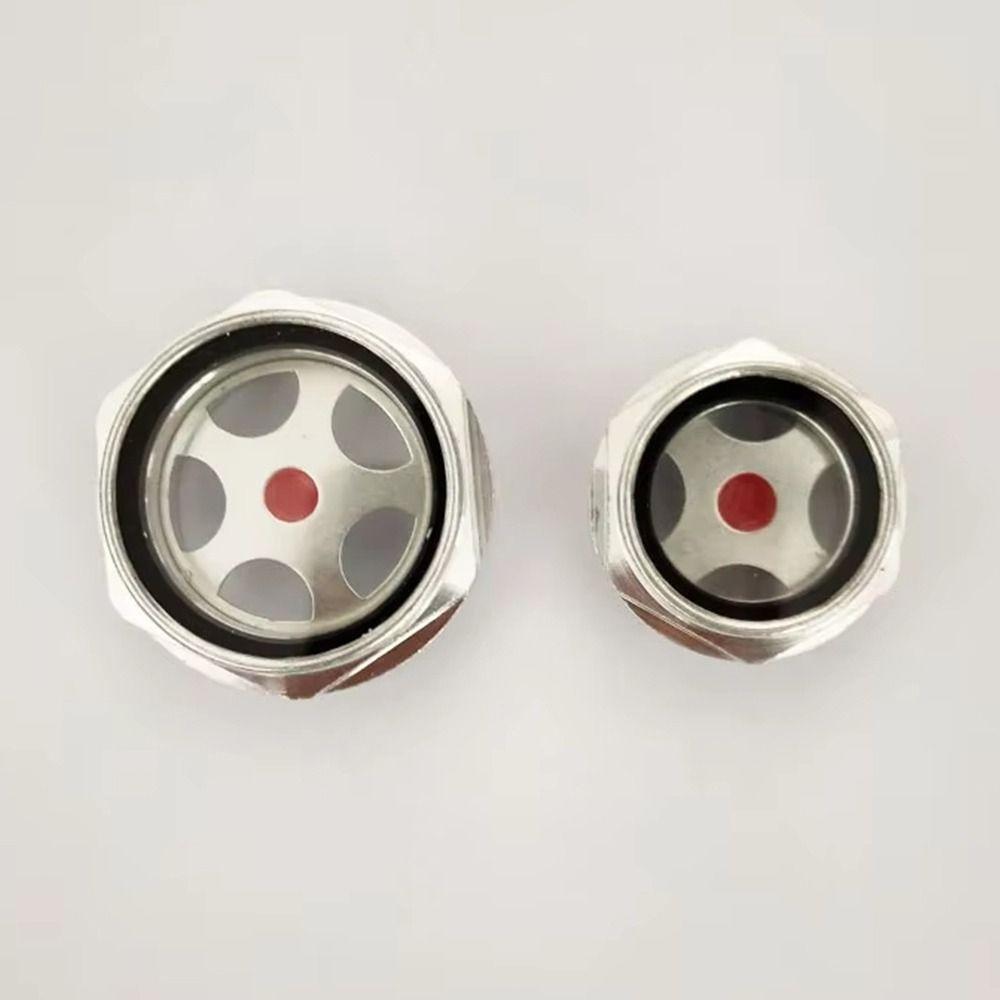 1Pcs G1/4 G3/8 G1/2 G3/4 Oil Sight Window Male Thread G1 G1-1/4 G1-1/2 BSP NPT Oil Level Sight Glass Tempered Glass Aluminum