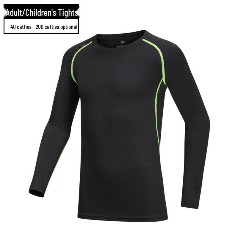Plush Kids' Basketball & Football Quick-Dry Training Suits for Boys - Autumn/Winter Sports Tights & Base Layer Tops