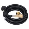 Fuel Gas Extension Hose 12ft with Pressure Gauge Leakage Detector Replacement for Tank BBQ Grill