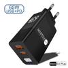 65W GaN Type C PD Charger USB Fast Charging Quick Charger 3.0 Mobile Phone Adapter For iPhone 15 Samsung Xiaomi