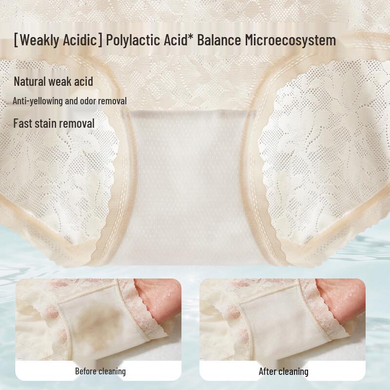 Damen nahtlose Spitze Hüftwickel Unterwäsche 3er-Pack