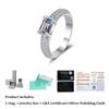 Mode Echt Moissanit Diamant Quadrat Ring 1CT Strahlender Smaragd Cut Reinem S925 Sterling Silber für Frauen Hochzeit Edlen Schmuck