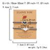 2Pcs Luminous Love Heart Beaded Couple Bracelets for Women Men Handmade Woven Lover Adjustable Bangles Anniversary Jewelry Gifts