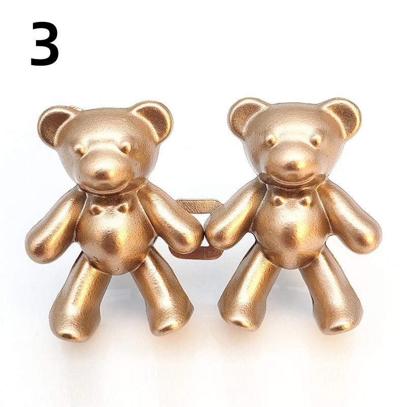 Reusable Metal Buttons Bear Flower Snap Fastener Pants Pin Retractable Button Sewing-on Buckles Jeans Perfect Fit Reduce Waist