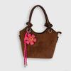 Yogodlns Creative Vintage Flower Heart Keychain Sunflower Decoration PU Pendant Woven Lanyards Bag Ornament Bags