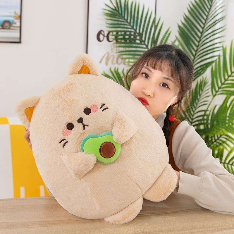Holding Avocado Doll Cat Hamster Doll Children'S Birthday Gift Girl Girlfriend Plush Toy