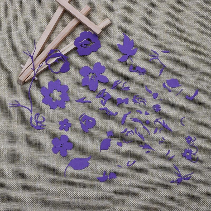 Grener Blomster Blader Sett Metall Skjæredies Stensiler for DIY Scrapbooking fotoalbum Preging