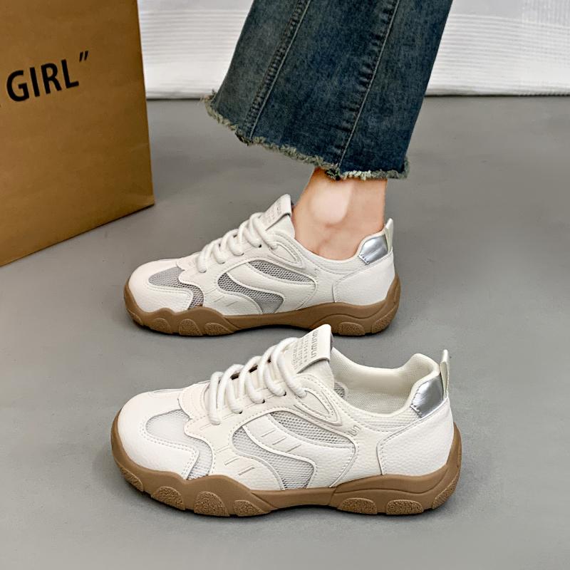 Mode CRLAYDK Sommer Damen Chunky Sneaker Mesh Walking Trainer Schuhe Mode Casual Damen Atmungsaktiv Schnürschuhe Sport Tennis