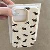 Creative Minimalist Dachshund White TPU Matte Case For iPhone 17 Air 16 15 14 13 12 11 Pro Max 17Pro X XS XR 16E Cover Funda