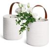 Imitation Rattan Wall Hanging Baskets Plant Chlorophytum Handmade Artificial Flower Vase Single Rope Planter Baskets