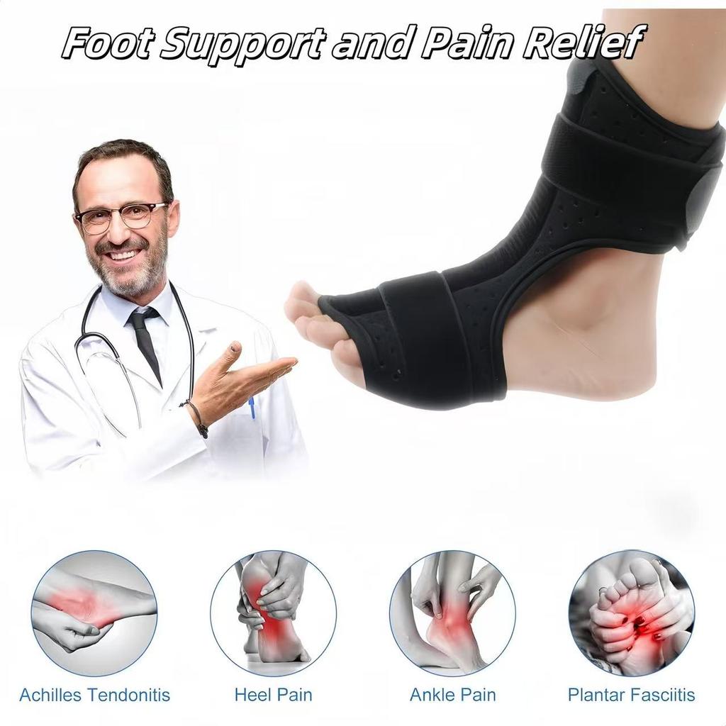 Adjustable Foot Drop Orthosis Brace Ankle Support With Plantar Fascia Support Aluminum Splint For Stability And Comfort