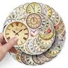 Retro Clock Graffiti Stickers - 50 Sheets for Phone Cases, Luggage, and More - Waterproof Creative Decoration