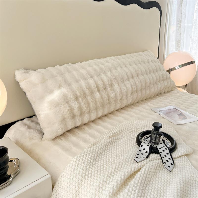 2025 Imitation Rabbit Fur Plush Long Pillowcase, Double Milk Velvet Long Pillowcase, Single Imitation Rabbit Fur Plush Pillowcase