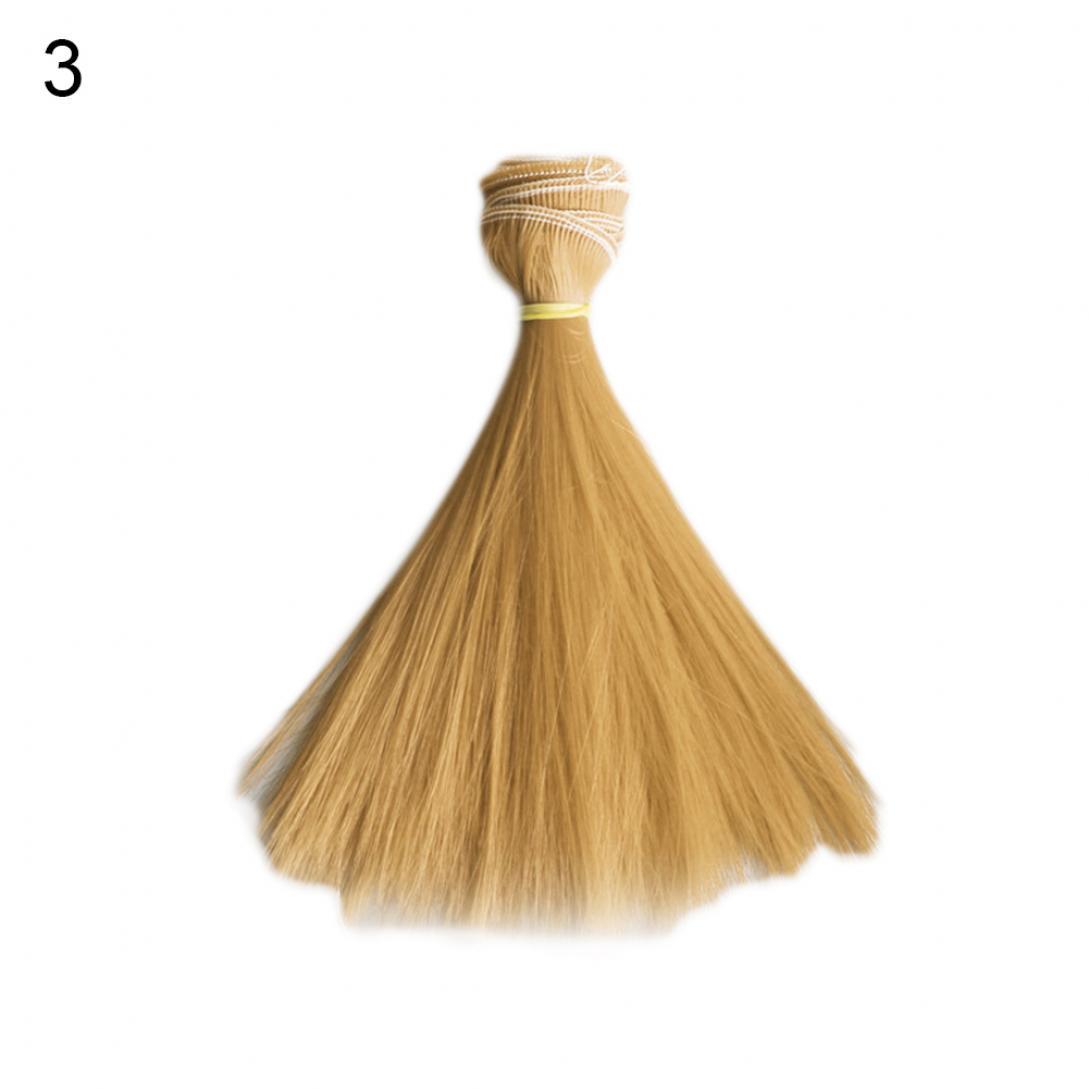 

Baby Acc Прямой синтетический волос 15см для наращивания куклам имбирный