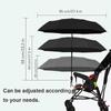 Pure Color Universal Baby Parasol with Holder Clip Lamp Sun Protection  for Trolley Bike Wheelchair