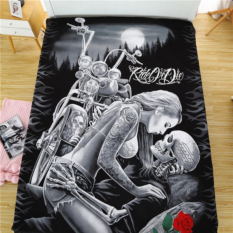 Sexy Beauty Skeleton Girl Bedding Set 3d Duvet Cover Sets Comforter Bed Linen Twin Queen King Single Size Luxury Fashion Gift