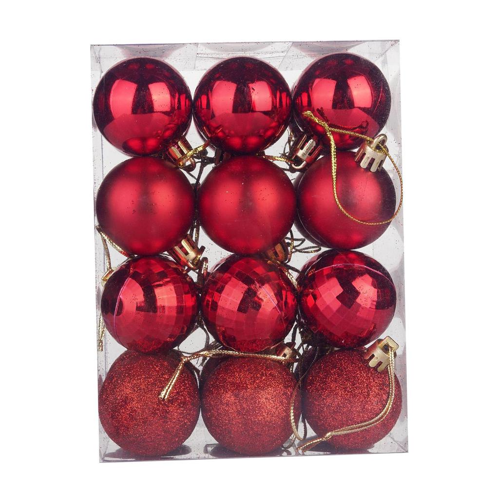 24 Stück Weihnachtsbaumkugeln Christbaumschmuck Dekorationen für Neujahr Verlobung Weihnachtsbaum Jubiläum Partyzubehör