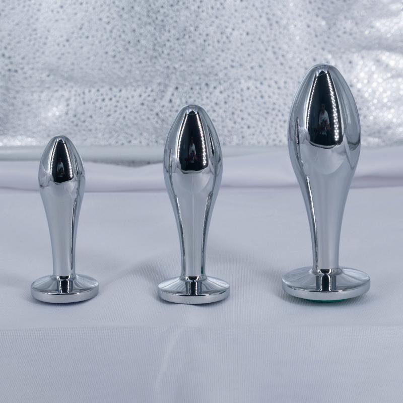 Drop Anal Plug For Women Aluminum Alloy Three Sizes Jewel Base Base Plug G-Point Massage Adult Sex Toys Male/Female 18+