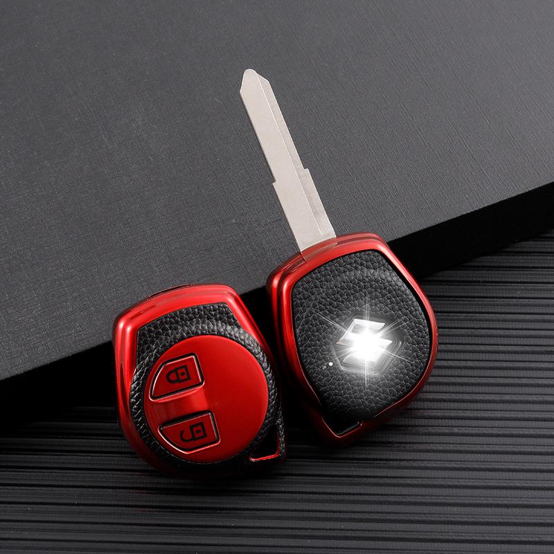 

Leather Key Case for Changan Suzuki SX4, Jimny, Vitara - Textured Shell with Buckle PE Bag Packaging