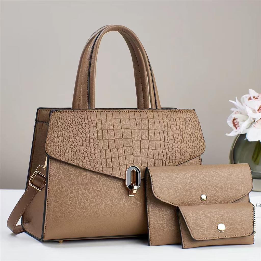 Women Top Handle Bags Classic Female Handbag Satchel Tote with Matching Clutch Purse and Wallet For Work Commuting Shopping
