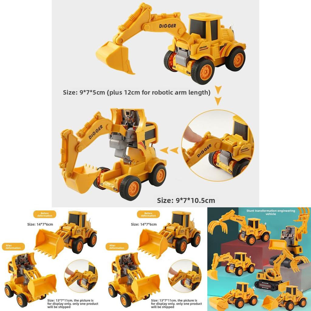 Childrens Inertia Collision Deformation Construction Vehicle Toy For Boys Educational Play