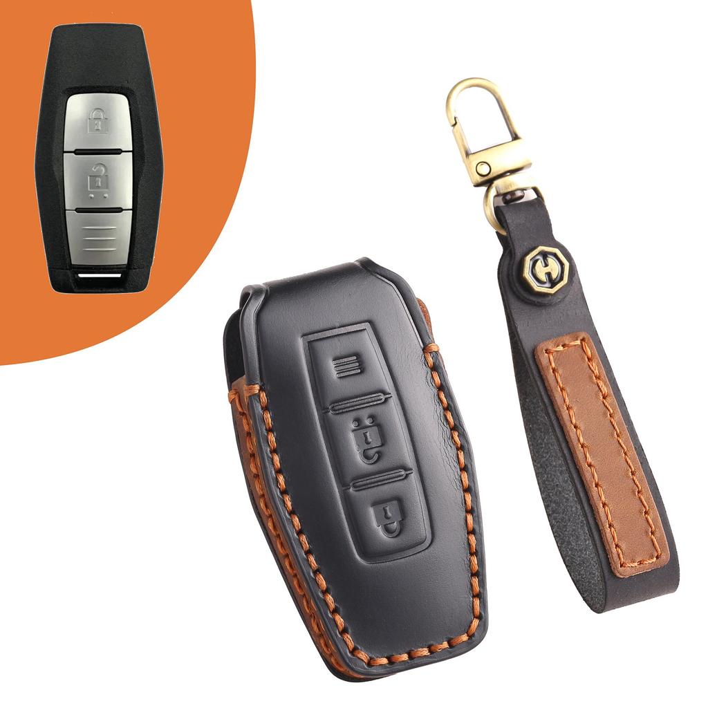 [Mitsubishil Car Key Cover keychain Cowhide Handmade Suitable for Orand Jinxuan ASX Yige Wing God Orland Hyun Pajero Jin Chang Yige