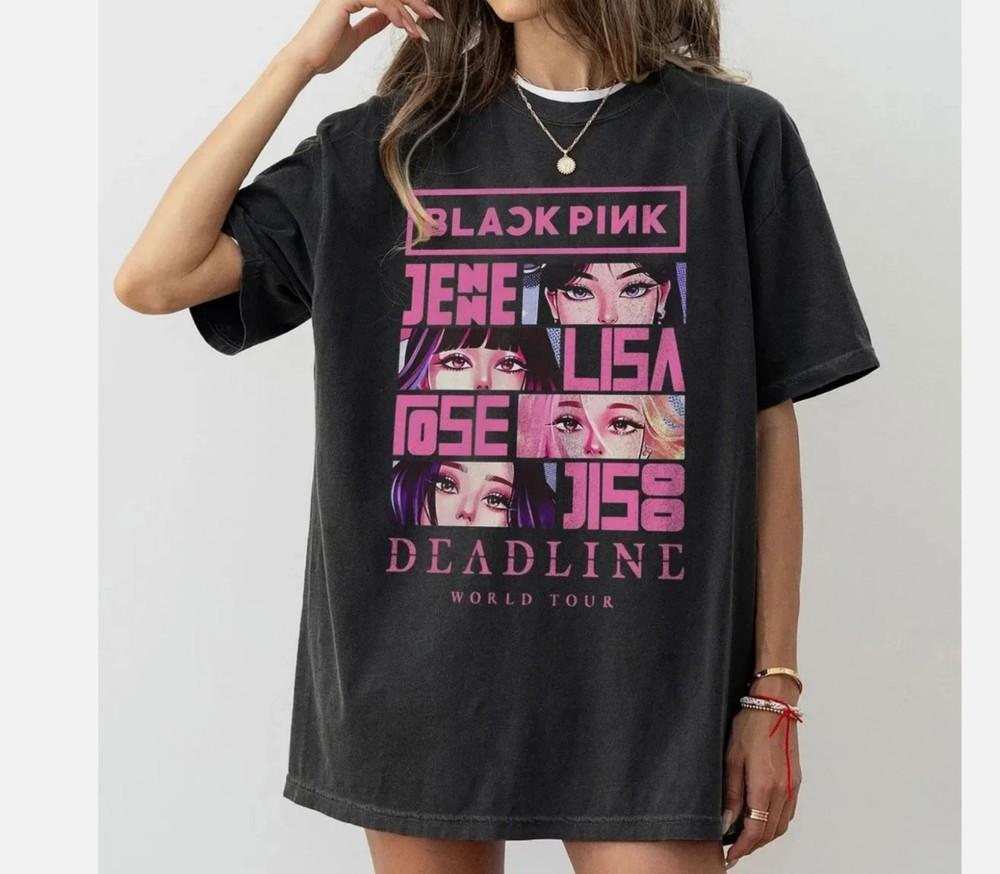 

Футболка BlackPink 2025 Deadline World Tour, Унисекс футболка Kpop BlackPink In Your Area 2025 S