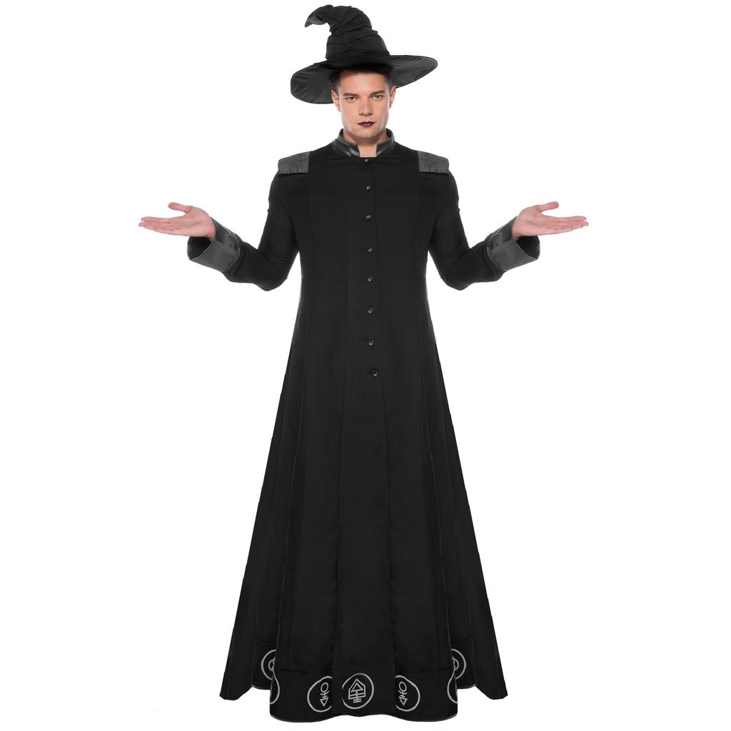 Men's Halloween Costumes, Priestly Costumes, Stage Costumes, Men's Masquerade Wizard Costumes
