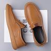 The first layer of cowhide casual leather shoes for men's 2025 autumn new leather soft-soled soft-sided beanie shoes versatile middle-age
