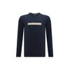 FW23 Letter Print Casual Crew Neck Long Sleeve T-Shirt Men T-Shirt Navy-Blue 111023-3F517-0135