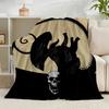 1PC Alien horror Artwork Flannel Blanket Gift, Suitable for Both Men And Women, Soft Ideal for Beds And Sofa, Birthday Or Christmas Gift
