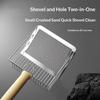 Metal Cat Litter Shovel with Comfortable Wood Handle Built-in Hook Portable Kitty Litter Sifter for Daily Cat Care