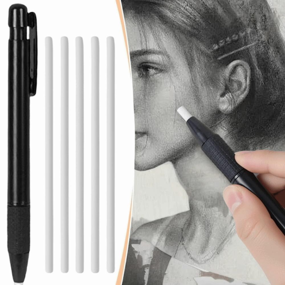 Press Retractable Retractable Eraser Pen 3.8mm Thin Tip Automatic Pencil Rubber  Art Supplies