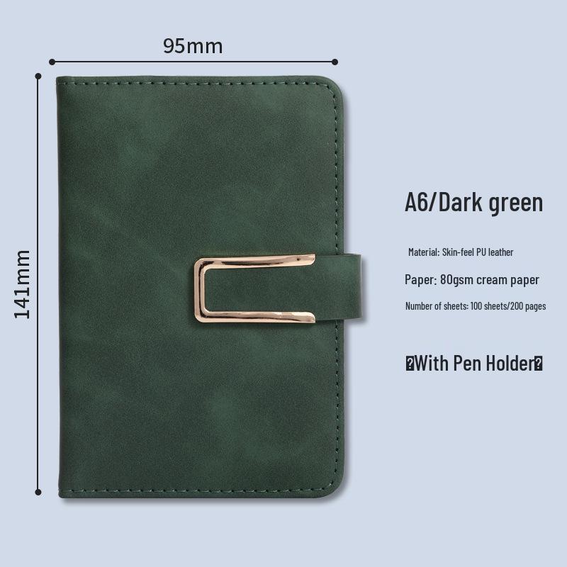 Individuelle Gestaltung eines A5-Notizblocks für das Büro mit Logo-Schnalle