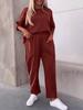 2024 European and American Casual Fashion Solid Color Women's Two-Piece Sports Set