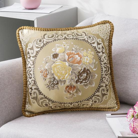 Firkantet putetrekk Vaskbart Dekorativ Komfortabel berøring Stilig 45x45 cm Blomstermønster Deksel Sofadekorasjon Hjemmeinnredning