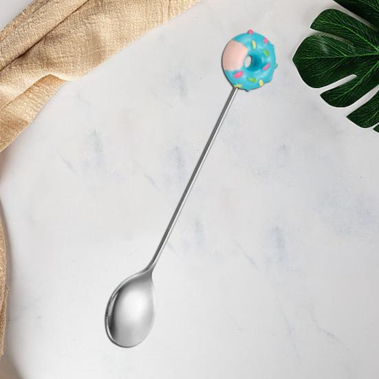 Long Handle Stainless Steel Coffee Stirring Cartoon Dessert Spoons Creative Spoon Rust-Proof Teaspoons