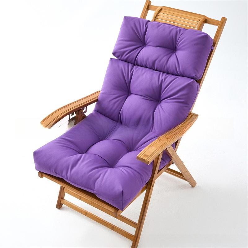 Rocking Chair Seat Cushion Garden Chair Seat Mat Thickened Silk Cotton Filling Soft Strap Tying Rope Four Season Universal Lounge Chair Cushion