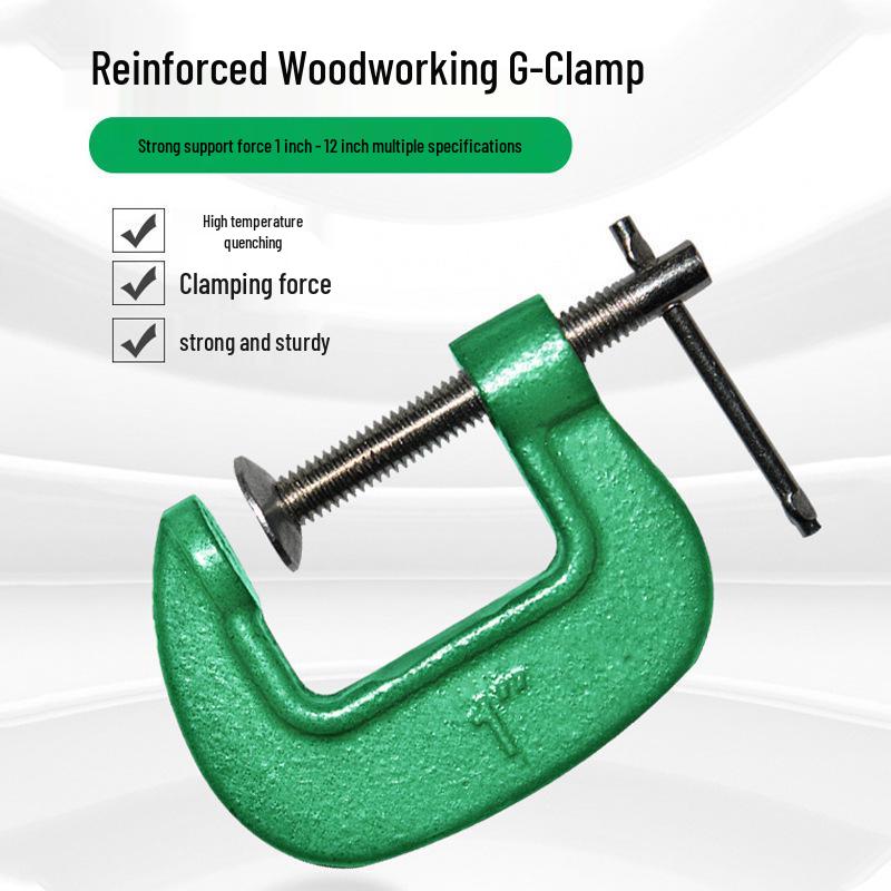 Heavy-Duty Woodworking G-Clamp: Thickened Manual G-Type Fixture 