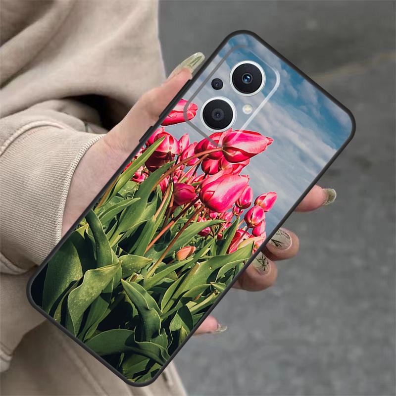 Tulips Flower Case For OPPO Reno 14 12 11 10 13 Pro 14F 13F 12F 11F 8 7 Lite OPPO Find X9 X8 X6 Pro Cover